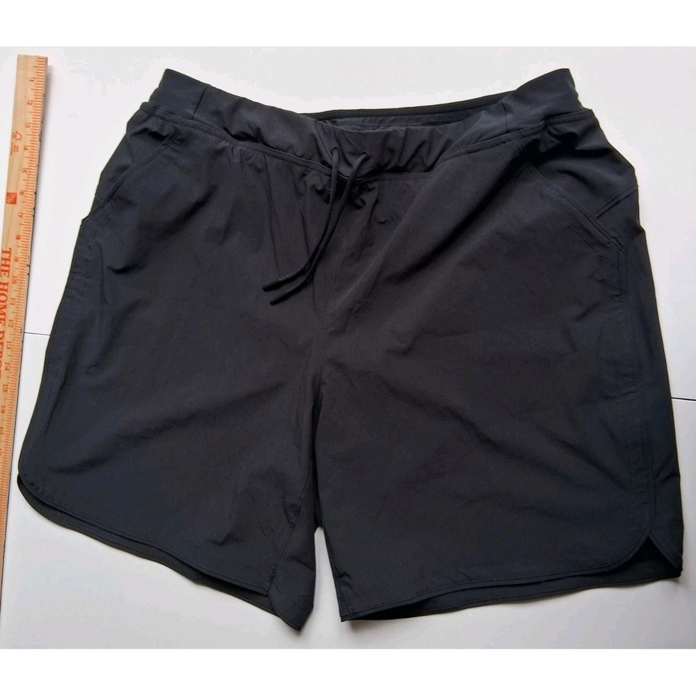 Lands End Solid Black Pull On‎ Board Shorts Swim Bottoms Women's 20W Inseam 9"